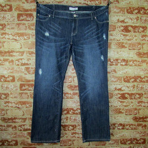 Liz Lange distressed under belly jeans size 14